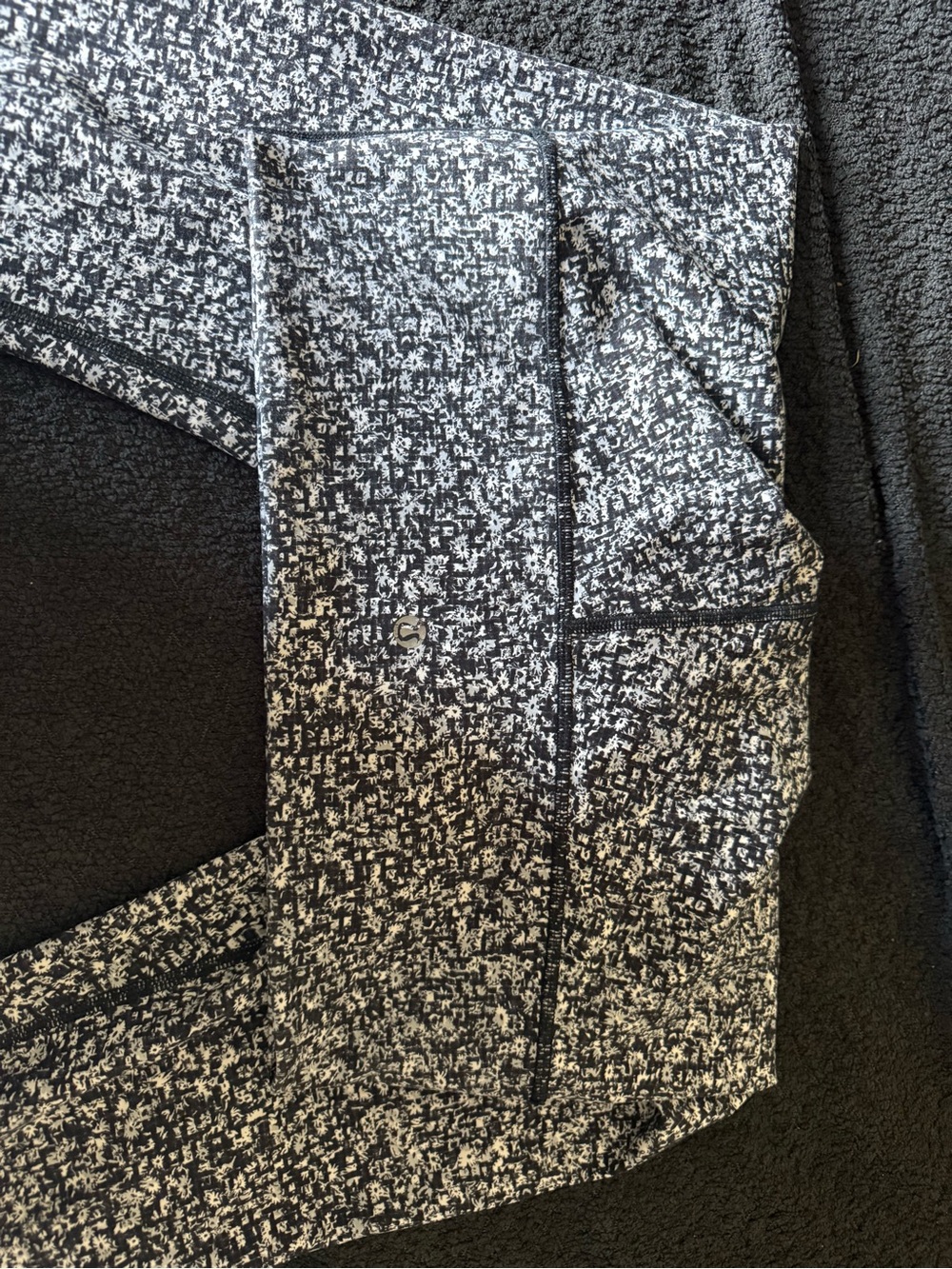 lululemon athletica Black and White Marled Leggings